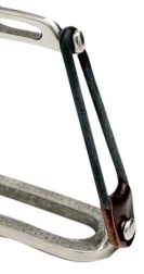 Peacock Stirrup Leather Tabs Brown Pair Replacement Safety Stirrup Straps - Image 2