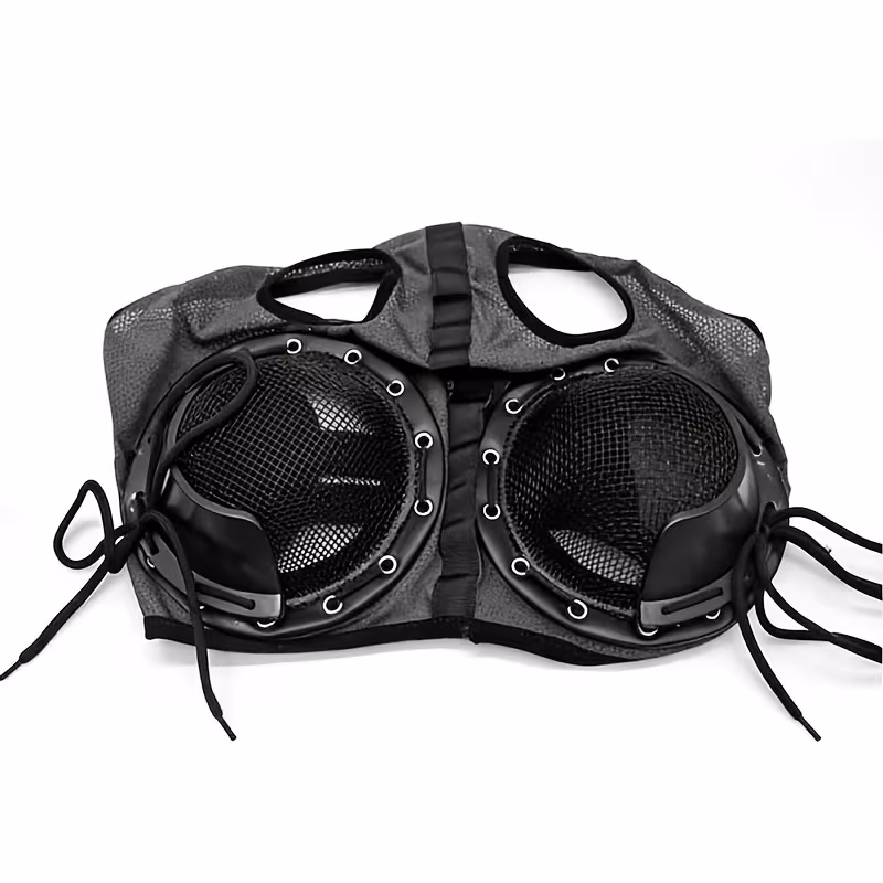 Gallop Lycra Race Hood With Mesh Eye cups with laced on Blinker Cups - Image 2