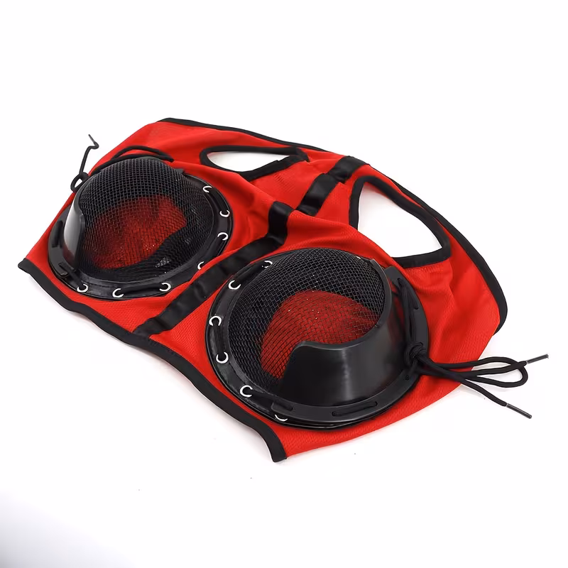 Gallop Lycra Race Hood With Mesh Eye cups with laced on Blinker Cups - Image 3
