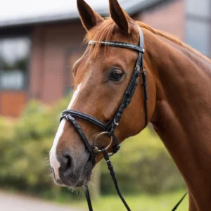 Horze Lockhart Anatomical Bridle – Brown (Reins Not Included) Full