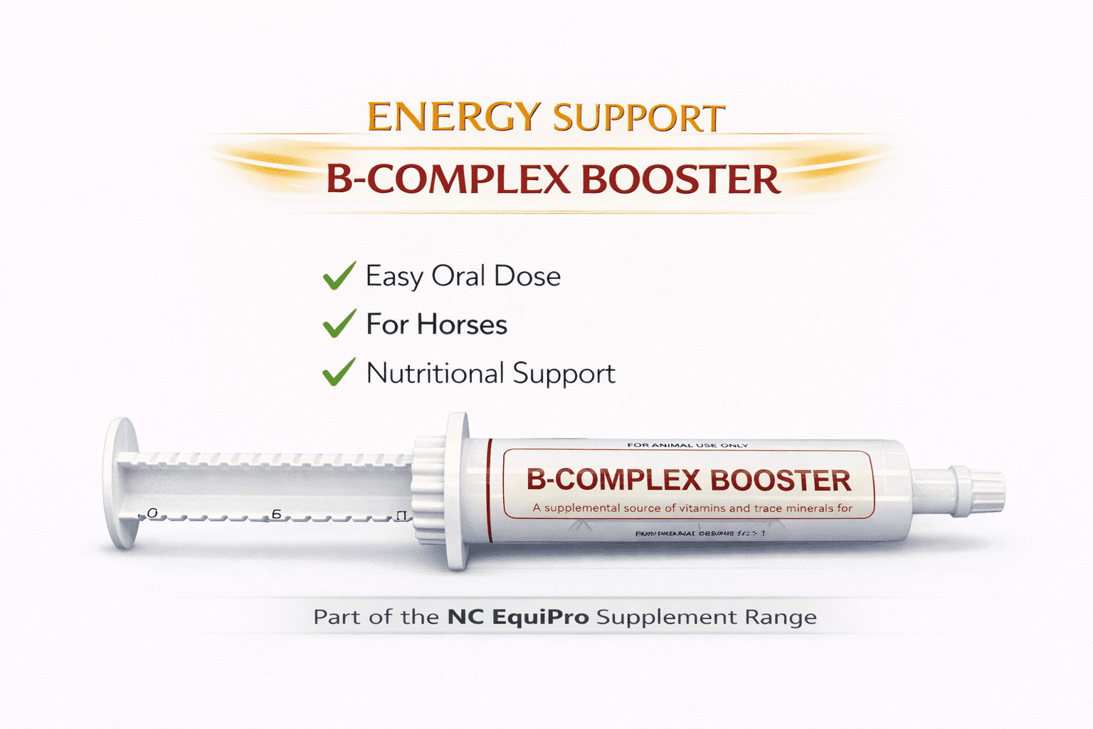 NC EquiPro B-Complex Booster – Vitamin Supplement for Horses 30ml