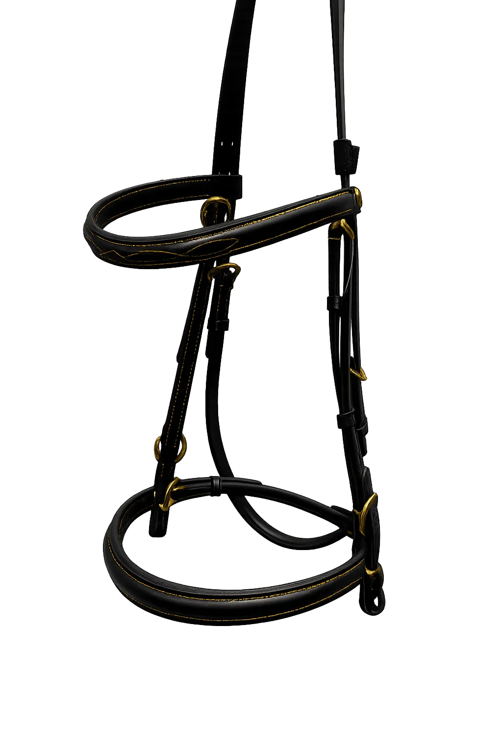 In Hand Show Bridle Brown Leather Full - Jeremy & Lord