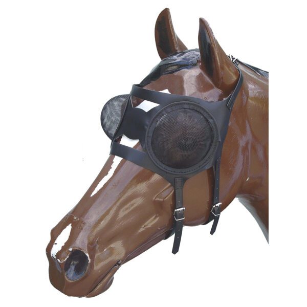 Leather Race Blinker With Mesh Eyes