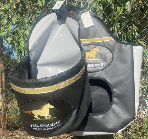 Coloured Hay Bag  & Feed Bag Tough Vinyl With Embroidered Patch