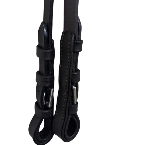 Leather Reins with Buckle Ends – Fine English Style Plain Leather Reins - Image 2