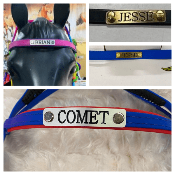 Browband With Name Tag Engraved