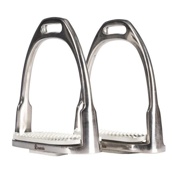 Equisteel Stainless Steel Two Bar Hunting Stirrups - Image 2