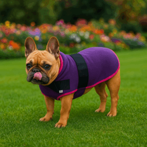 Dog Polar Fleece Coat with Sherpa Lining – Adjustable & Warm