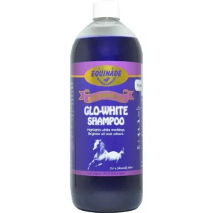 Equinade Showsilk Glo White Shampoo | Brightening Horse Shampoo for White & Grey Coats- 1 Litre