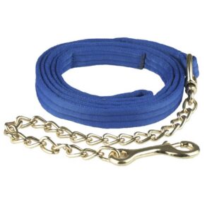 Finntack Cushion Web Lead Shank with Single Chain – Soft Webbing Horse Lead