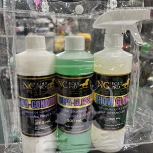 Horse Shampoo Conditioner & Show Glow  Pack – Complete Grooming Kit