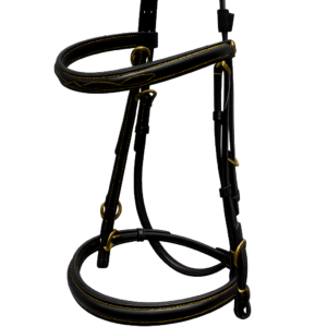 In Hand Show Bridle Brown Leather  Full - Jeremy & Lord
