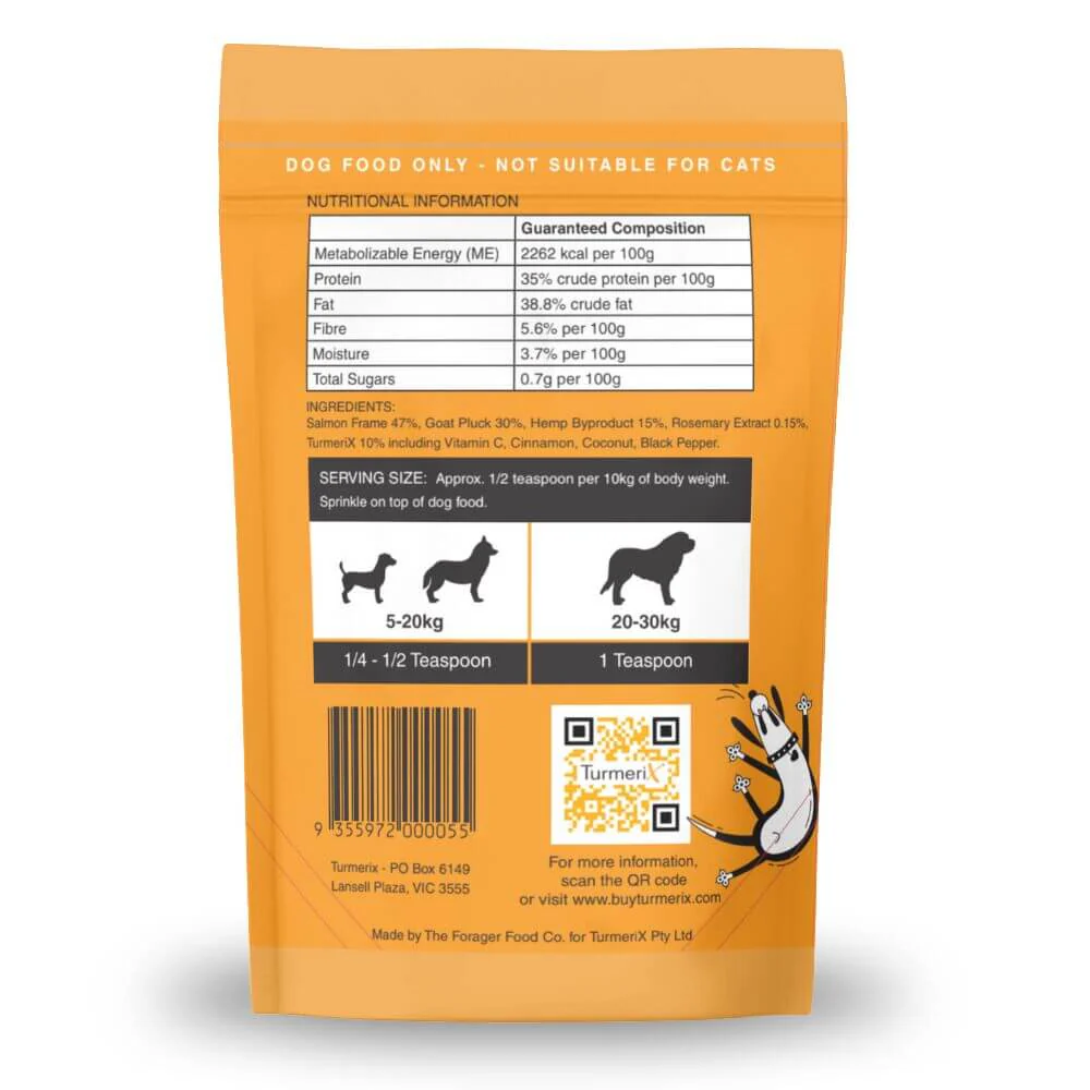 TurmeriX Dog Food Topper 160g | Goat, Salmon & Turmeric Natural Dog Supplement - Image 2